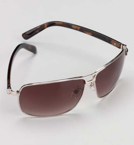 Square Bridge Aviator Sunglasses