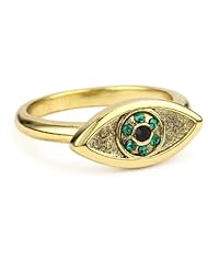 House of Harlow 1960 Gold-Plated Evil Eye Ring, Size 8