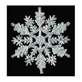 12-pc Silver 4 inch Snowflake Christmas Ornaments