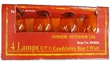 Christmas Bulb Repl 4 Pk Candelabra Orange 5 Watt