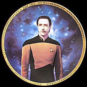 Star Trek :The Next Generation Limited Edition Plate~Lieutenant Commander Data
