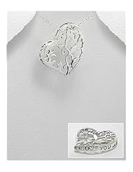 Heart Pendant Necklace In Sterling Silver