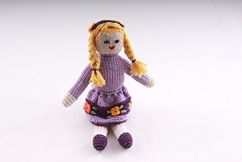 Nativo Crafts Crocheted "Sofía" Doll. Dark hair, bright clothes. Perfect handmade gift and colorful accesory.