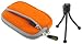 Sleeve Case (Orange) and Tripod for Fujifilm Finepix Z10fd Digital Camera Sunset Orange