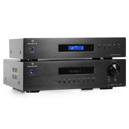 détail Auna Premus Stream Tower - Amplificateur HiFi avec radio internet WiFi WLAN (sorties 5.1, 600 W de puissance) - Noir design