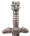 Tibetan Dagger Silver Tone Pewter Pendant Necklace
