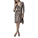 Merona® Women's Faux Wrap Animal Printe Dress - Brown/Cream