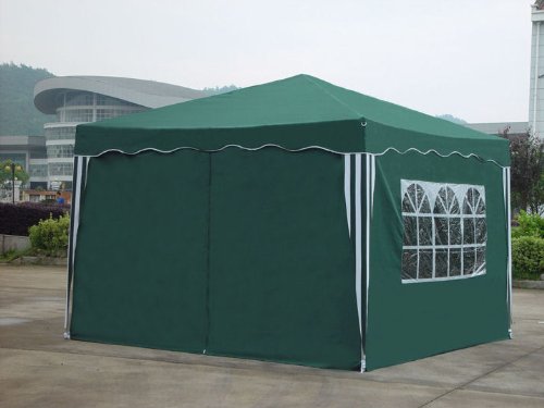 Falt Pavillon 3 x 3 m in grün mit 4 Seitenteilen