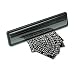 Quartet Magnetic Nameplate, 3 Inches, Magnetic, Black with White Characters (9003)