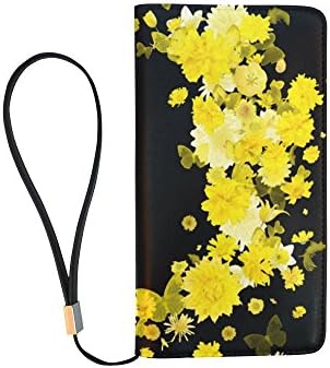Treety Flower and Butterflies Breez Black DIY Men's Clutch Purse