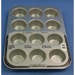 Amco Commercial 12-cup Muffin Pan, Each Cup 2 x 1 by Amco