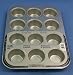 Amco Commercial 12-cup Muffin Pan, Each Cup 2 x 1