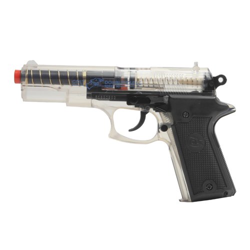 Colt Double Eagle Spring Powered Airsoft Pistol w/BAX + 2 Magazines & Target, Clear