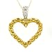 10k Yellow Gold Heart Shaped Citrine Pendant w/ Diamond Accent