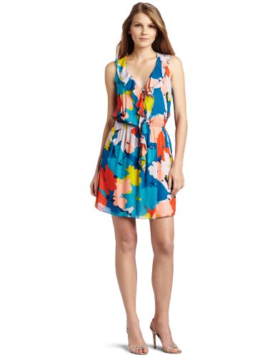 Testament Women's Floral Tank Ruffle Dress