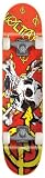 Enlarge toy image: Voltage Skulls Complete Skateboard - Red -