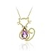18K Gold over Sterling Silver Amethyst & title=
