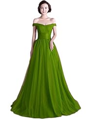 Off the Shoulder Lace-Up Evening Dress/Prom Dress/Party Dress 