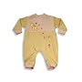 Beyond Basics Kids - Newbo Baby Girls Long Sleeved Velour Coverall, Pink, Yellow