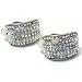 Rhinestone Turtleback CLIP Earrings Fashion Jewelry