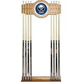 NHL Buffalo Sabres 2 piece Wood and Mirror Wall Cue Rack