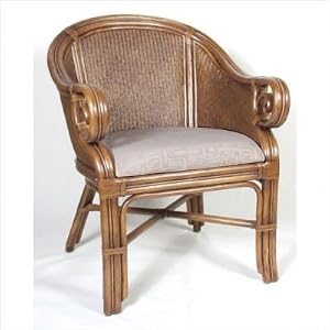 Sunset Reef Indoor Rattan Club Chair Fabric: La Selva Paramount Summer