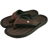 Tennessee Volunteers Brown Leather School Emblem Sandals