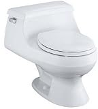 KOHLER K-3386-47 Rialto One-Piece Round-Front Toilet, Almond
