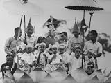 2,700 Burmese Boys Becoming Monks in The Cave After Place of First Buddhist Synod Photographic Poster Print by John Dominis, 16x12