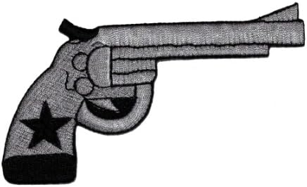 Western Cowboy Revolver Gun DIY Applique Embroidered Sew Iron on Patch
