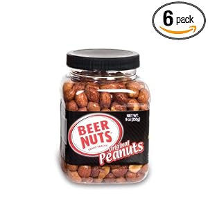 Beer Nuts Peanut Snack, 9 Ounce Jars (Pack of 6) by Beer Nuts
