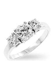 Classic Clear Triplet Bridal Band Ring