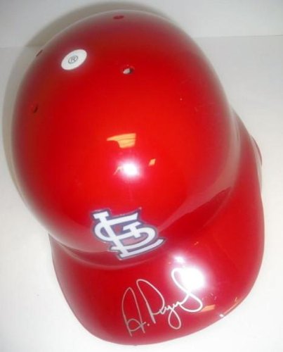 St. Louis Cardinals Albert Pujols Hand Signed Autographed Batting Helmet - Autographed MLB Helmets and Hats