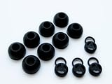 8 Large Black Replacement Earbuds Tips Motorola S9-hd S9 Bluetooth Stereo Headphones Retail Package Free 4pcs Black Micro-speaker Covers