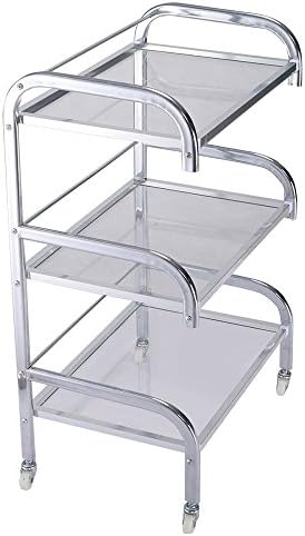 douslef Beauty Salon Spa Rolling Trolley Cart Hairdresser Barber Storage Organizer 3 Tiers