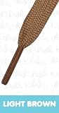 Flat Coloured Skate Shoelaces - LIGHT BROWN 11mm x 120cm