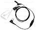 Motorola Radio 2 Pin Earpiece (Bodyguard Style Two Wire Covert Acoustic Tube Headset with HQ PTT Microphone) for CP040, GP300, XTN, DTR by THE-SECURITY-STORE