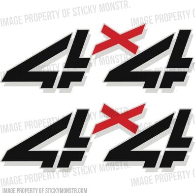 Chevy Chevrolet 4x4 Off Road Decal Sticker Offroad Truck Decals Black Red