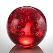 3.5" Red Glass Bubble Sphere