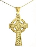 medium celtic gold cross (18K gold, with chain)