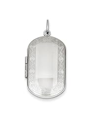 Sterling Silver Celtic Border Rectangular Locket
