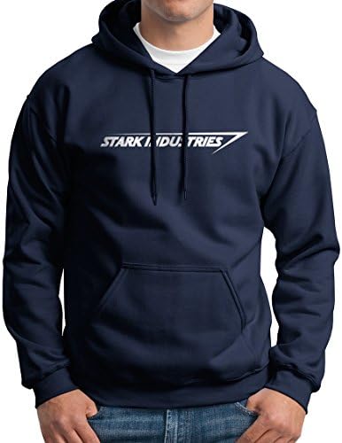Stark Industries Hoodie/Hooded Sweatshirt Iron Hero Action - Navy -XXL