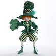 20" Green Irish Pixie Elf with Shamrock St. Patrick's Day Table Decoration