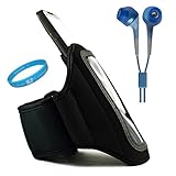 Black Moisture Resistant Protective Neoprene Exercise Workout Armband with  ....