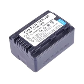 BestDealUSA High Capacity Durable Li-ion Battery for Panasonic VW-VBK180