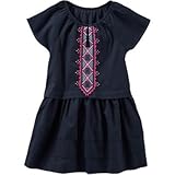 OSHKOSH(オシュコシュ) エンブロイダードティアードドレス ネイビー ワンピース 3歳【並行輸入】