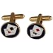 Hard Gold plated Poker swivel cufflinks