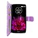 Cellularvilla Wallet Case For LG G Flex 2 H950 H955 LS996 Pu Leather Wallet Card Flip Open Pocket Case Cover Pouch (Purple Glitter)