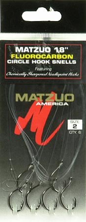 Matzuo Fluorocarbon Circle Hook Snell (Black