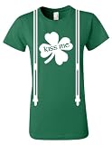 Juniors Kiss Me Suspender Short Sleeve Shirt